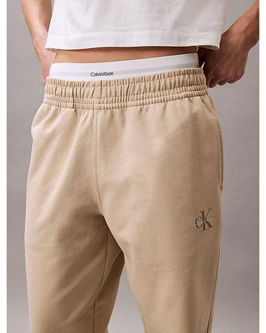 Calvin Klein Joggingbroek Met Monogram Logo in het Multicolor