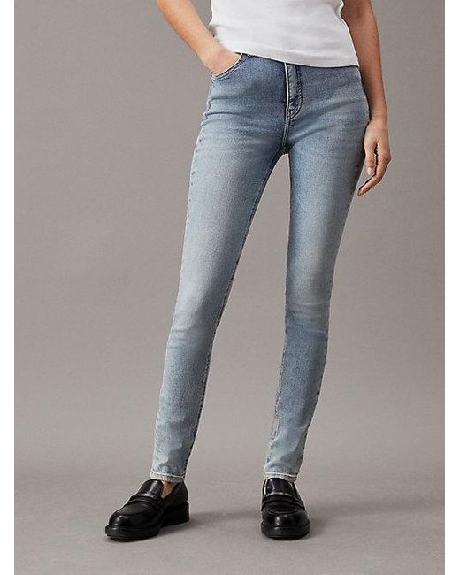 High Rise Skinny Jeans Calvin Klein de color Blue