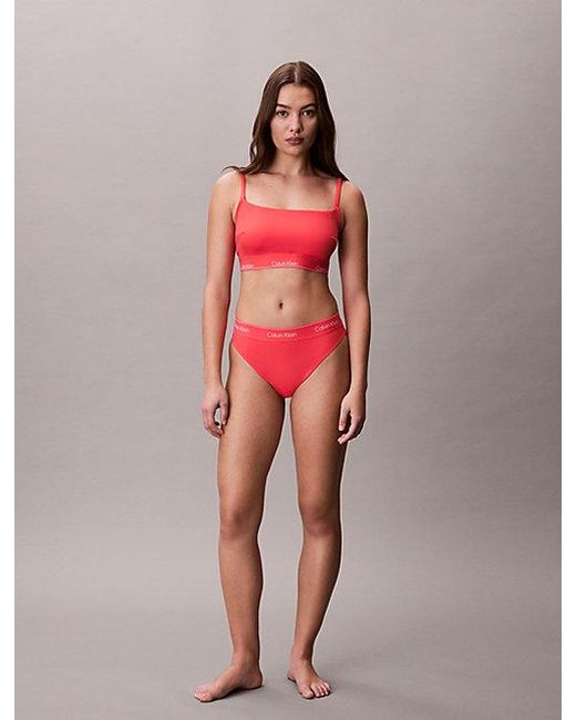 Calvin Klein Red Bikini Bottoms Ck Icon