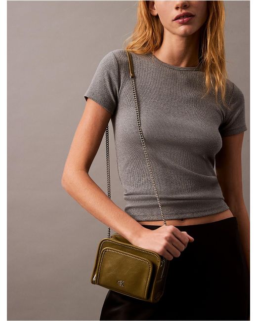ハンドバッグ   Women's CKJ Utility l Logo Double Zip Camer Calvin Klein Utility Camera Bag | Lyst