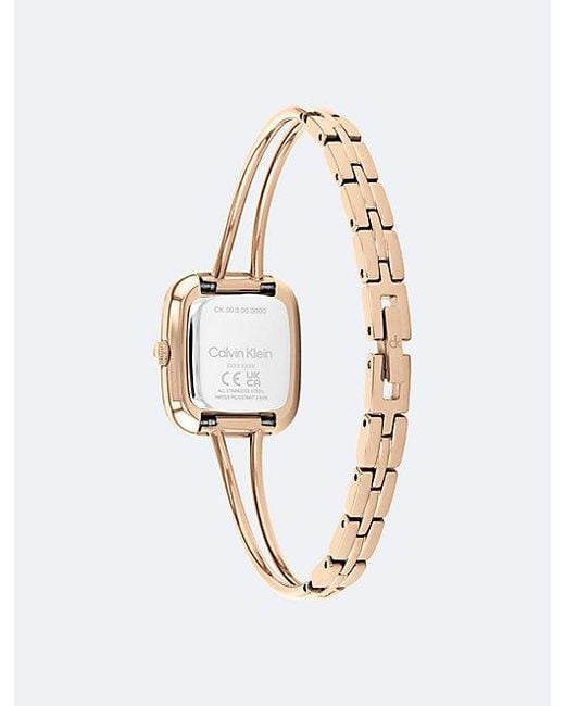 Calvin Klein White Sculpted Square Bracelet Watch