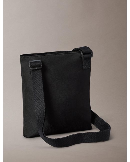 Calvin Klein Gray Nylon Monogram Logo Flatpack for men