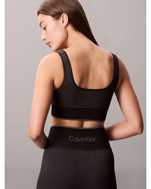 Calvin Klein Black Ribbed Tight Gym Shorts