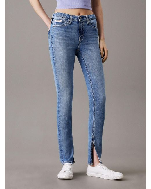 Calvin Klein Blue Mid Rise Skinny Jeans