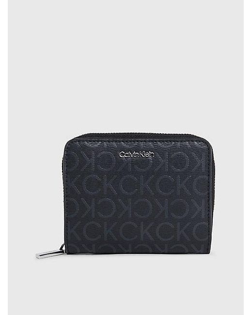 Calvin Klein Blue Logo-RFID-Portemonnaie mit Rundum-Reißverschluss
