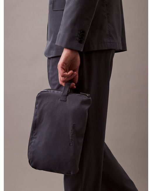 Calvin Klein Blue Slim Tech Travel Blazer for men