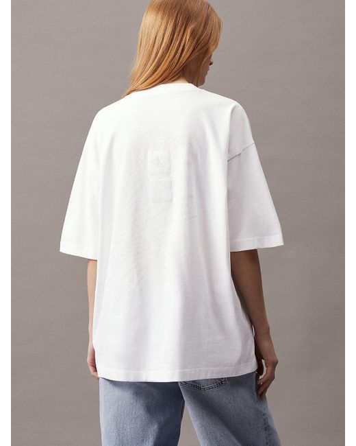 Calvin Klein Gray Boyfriend Back Print T-shirt