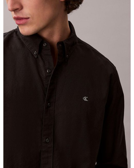 Camicia Button-Down Classica di Calvin Klein in Black da Uomo