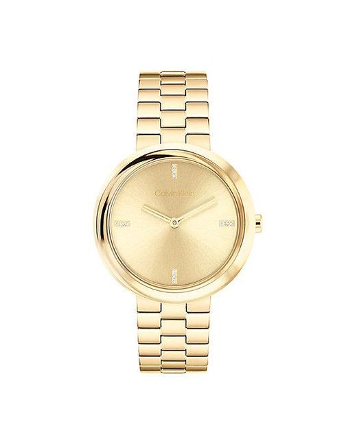 Calvin Klein Armbandhorloge Met Gedraaide Bezel in het Metallic