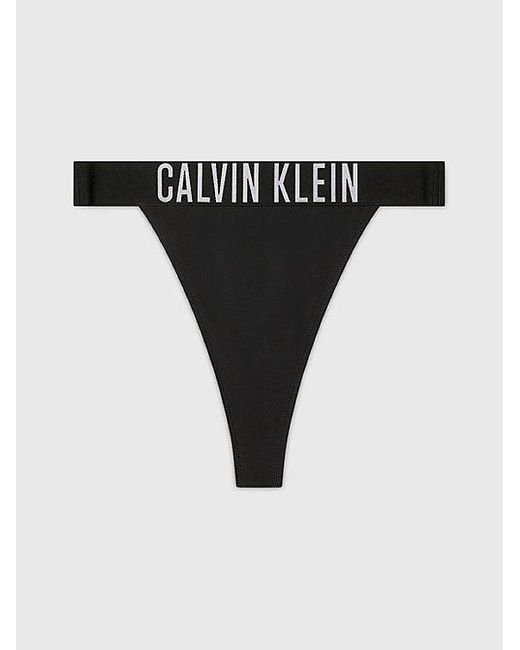 Parte de abajo de bikini tanga - Intense Power Calvin Klein de color Black