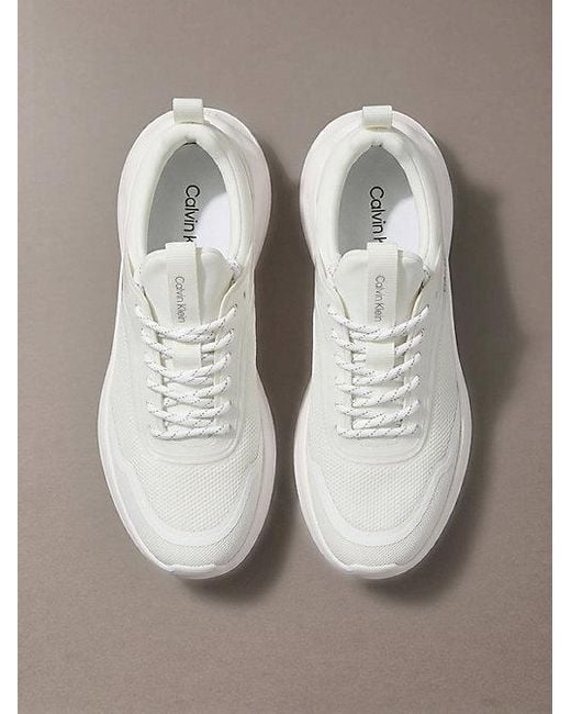 Calvin Klein White Ck Curve Lightweight Runner Trainers