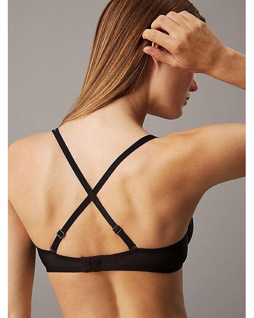 Calvin Klein Black T-Shirt Bra Sheer Marquisette