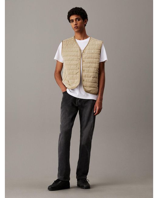 Calvin Klein Brown Lightly Padded Gilet for men