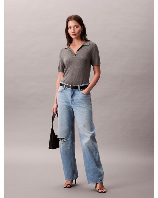 Jeans Distressed 90's Relaxed di Calvin Klein in Blue