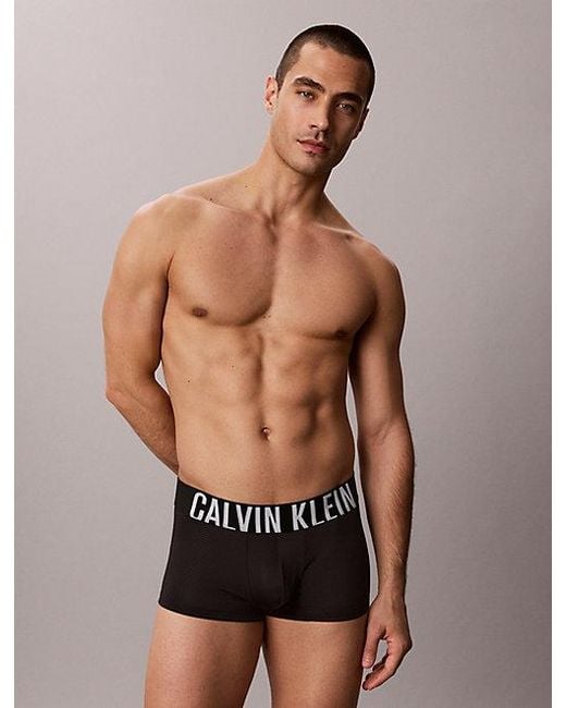 Calvin Klein Black 3 Pack Low Rise Trunks Intense Power Air for men