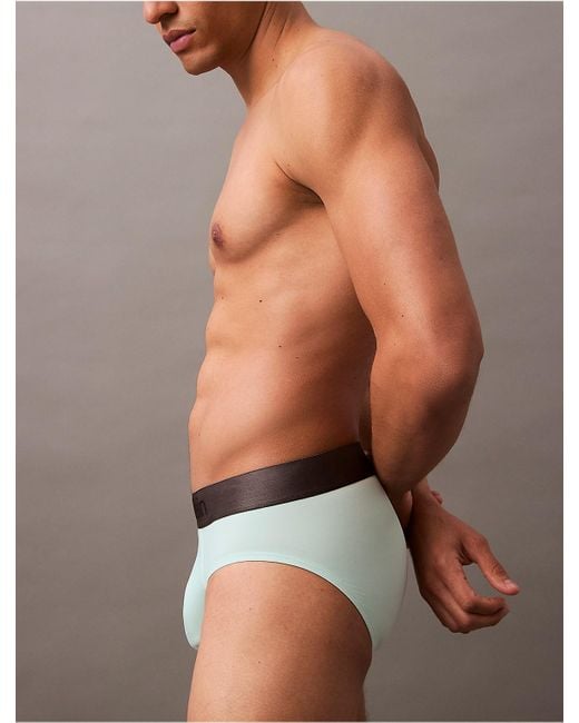 Calvin Klein Gray Brushed Microfiber Stretch Hip Brief for men