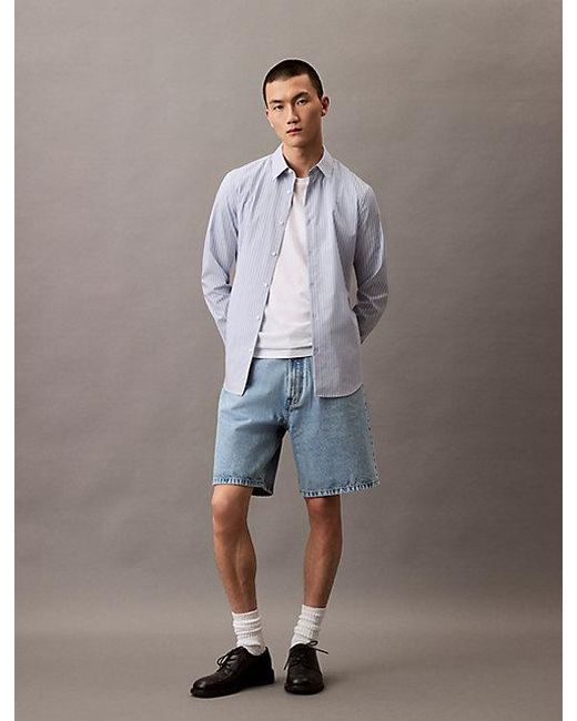 Calvin Klein Gray Jeans 90S Regular Denim Shorts for men
