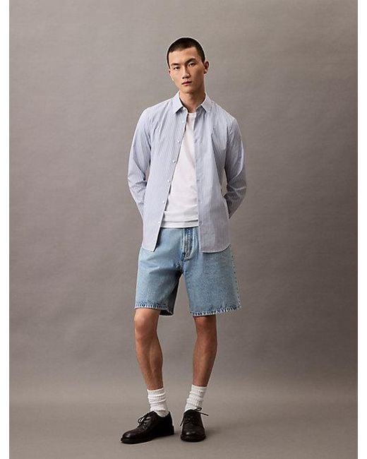 Calvin Klein 90's Regular Denim Shorts in het Gray voor heren