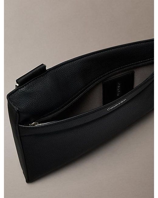 Calvin Klein Gray Micro Pebble Sling Bag for men