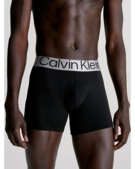Calvin Klein 3er-Pack Boxershorts - Steel Micro in Black für Herren