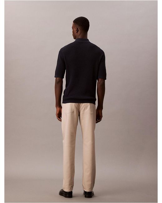 Calvin Klein Brown Standard Straight Stretch 5-Pocket Pants for men