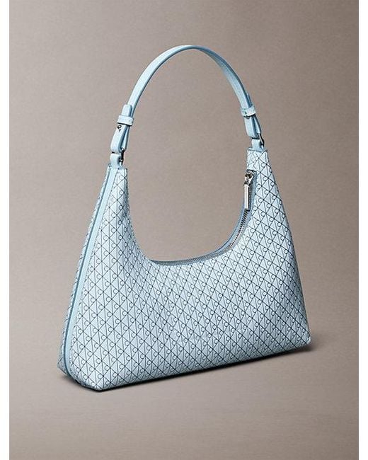 Calvin Klein Blue Schultertasche Mit Durchgehendem Monogramm-Logo