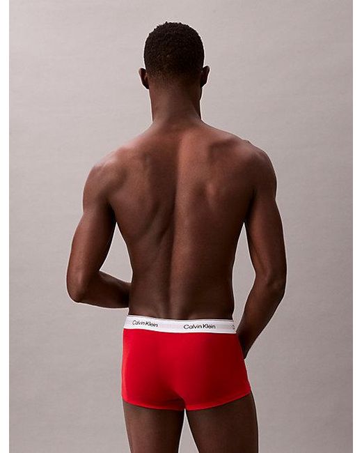 Calvin Klein Multicolor 3 Pack Low Rise Trunks Icon Cotton Stretch for men