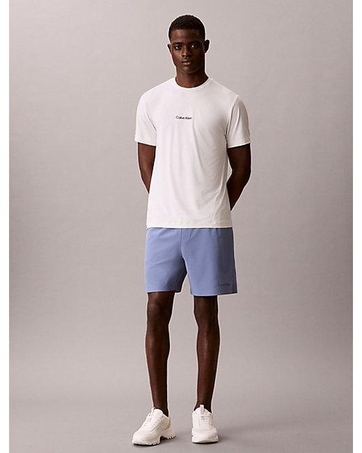 Calvin Klein Blue Sport Water Repellent Performance Gym Shorts for men