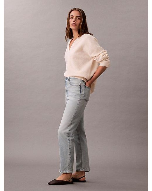 Calvin Klein Gray Jeans High Rise Tapered Jeans