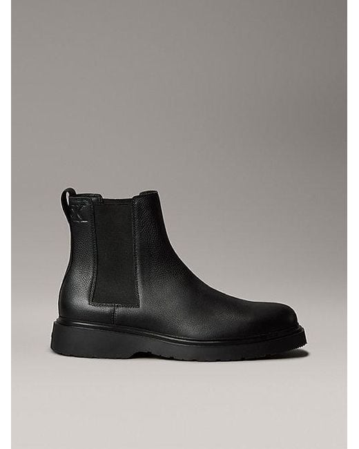 Calvin Klein Geschnürte Wildleder-Boots Mit Reißverschluss in Black für Herren