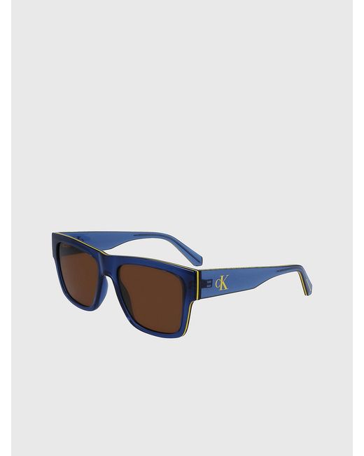 Calvin Klein Blue Rectangle Sunglasses Ckj23605S for men