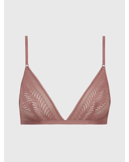 Calvin Klein Pink Triangle Bra - Minimalist Lace