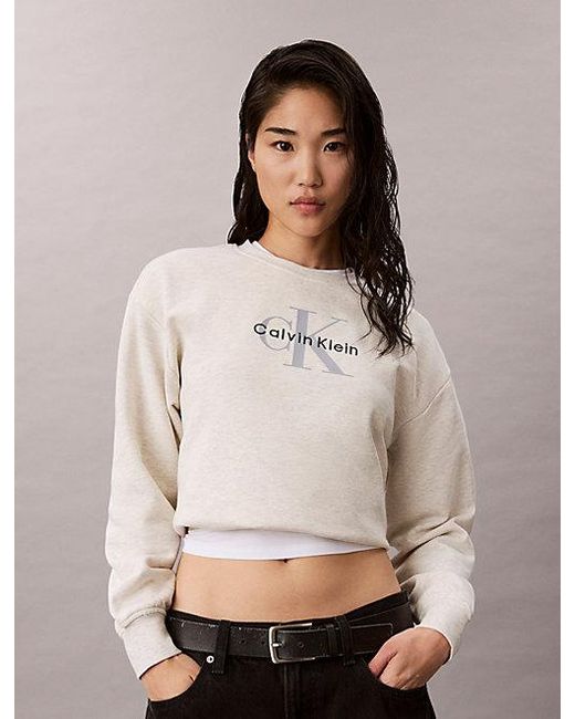 Calvin Klein Multicolor Jeans Monologo French Terry Relaxed Sweatshirt