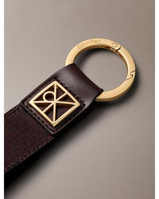 Calvin Klein Multicolor Monogram Logo Key Fob And Card Holder