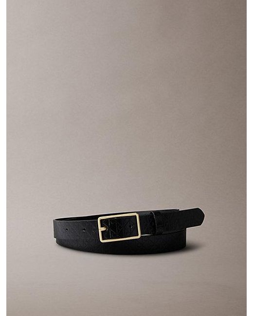 Calvin Klein Multicolor Emblem Logo Rectangle Buckle Belt