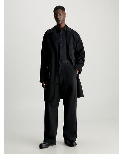 Calvin Klein Technisch Geperste Jas in het Black voor heren