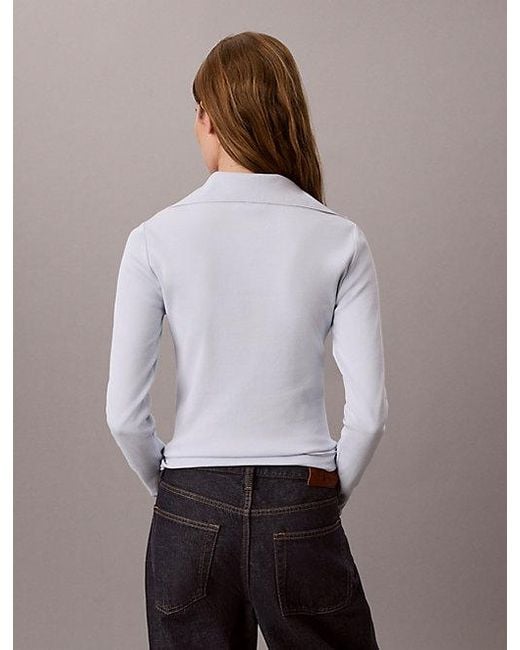 Calvin Klein Multicolor Jeans Woven Monologo Henley Turtleneck Sweatshirt