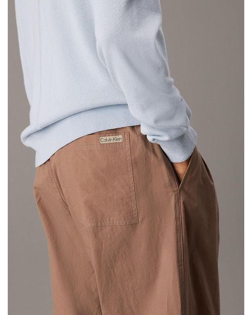 Pantalon Relaxed En Popeline De Coton Calvin Klein pour homme en coloris Multicolor