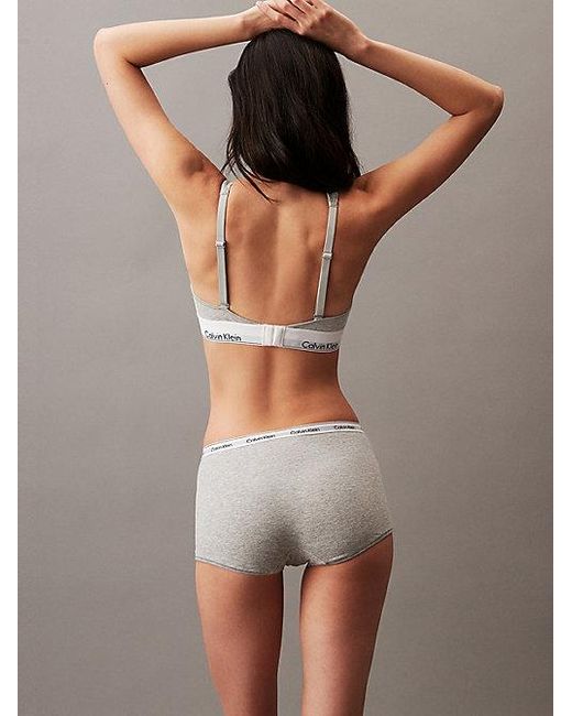 Calvin Klein Gray Boy Shorts Icon Logo