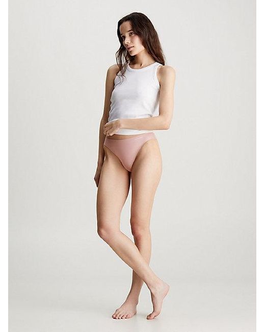 Calvin Klein Pink Bikini Briefs Invisibles Cotton