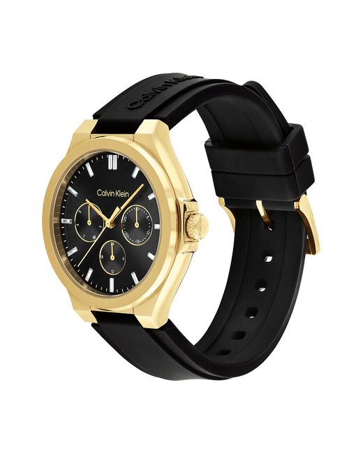 Calvin Klein Black Plated Steel Multifunction Watch