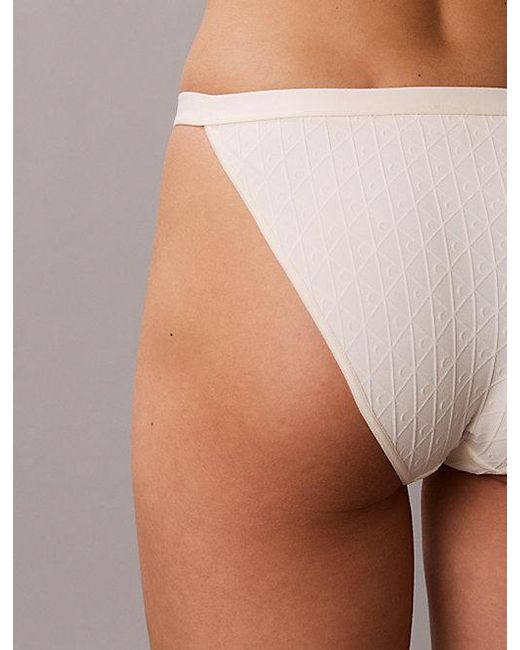 Calvin Klein Brown Bikini Briefs Embossed Emblem