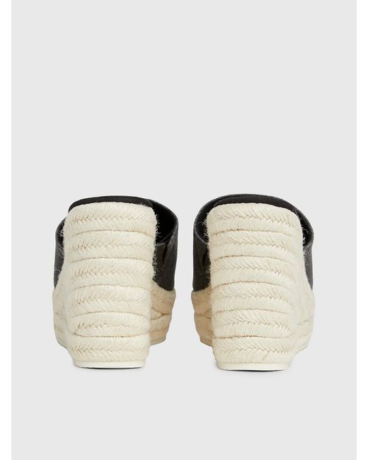 Sandales espadrilles compensées en toile Calvin Klein en coloris Natural