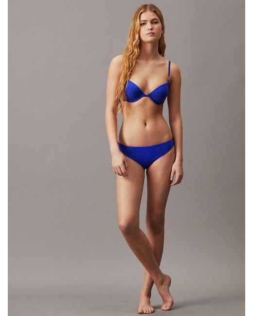 Haut de bikini push-up - Core Solids Calvin Klein en coloris Blue