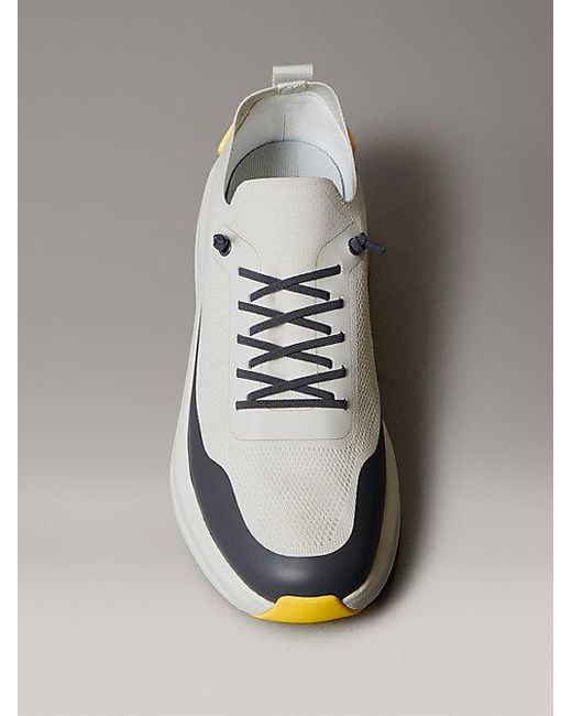 Calvin Klein Metallic Mesh Chunky Runner Sock Trainers for men