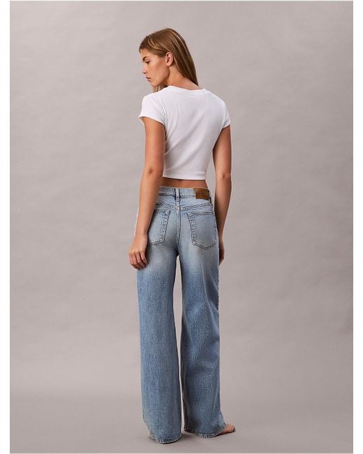 Calvin Klein Blue Calvin Klein Low Rise Baggy Jeans
