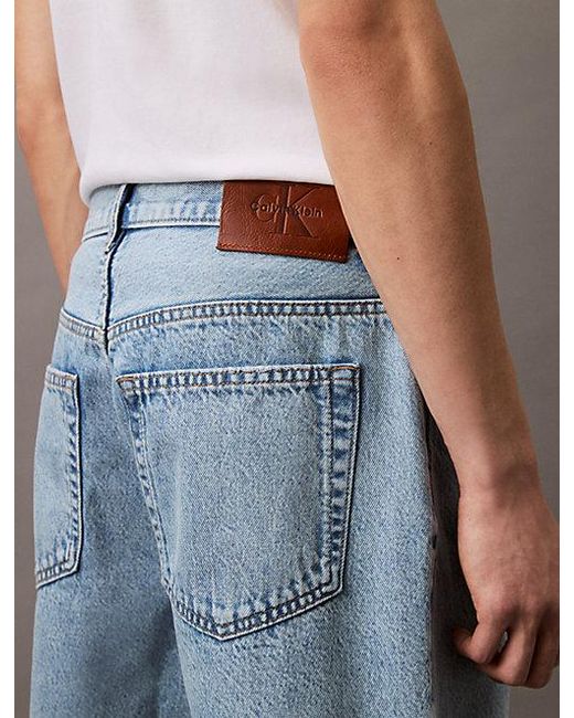 Calvin Klein Gray Jeans 90S Regular Denim Shorts for men