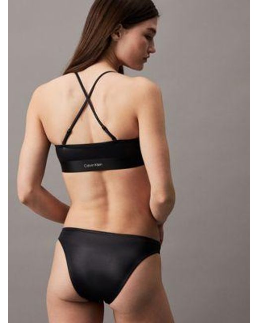 Calvin Klein Black Bandeau Bikini-Top - CK Refined