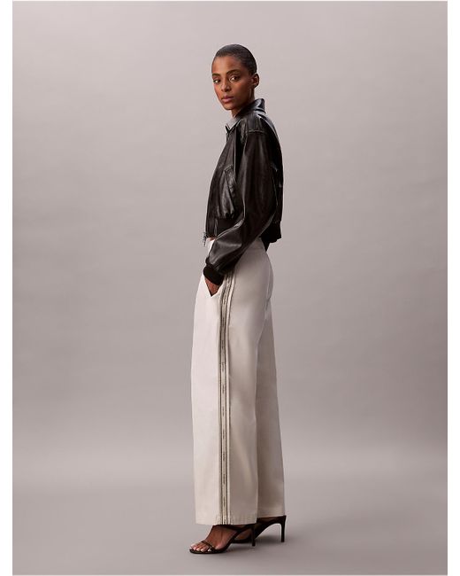 Calvin Klein Multicolor Calvin Klein Cotton Twill Logo Tape Pants
