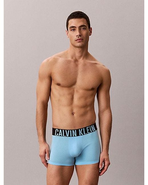 Calvin Klein Black 3 Pack Trunks Intense Power Cotton for men